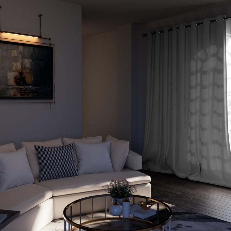 BGment Room Darkening Curtains 84 Inches Long - Grommet Thermal Insulated Drapes Window Treatment Curtains for Bedroom, 2 Panels, 52 x 84 Inch, Greyish White - Image 2